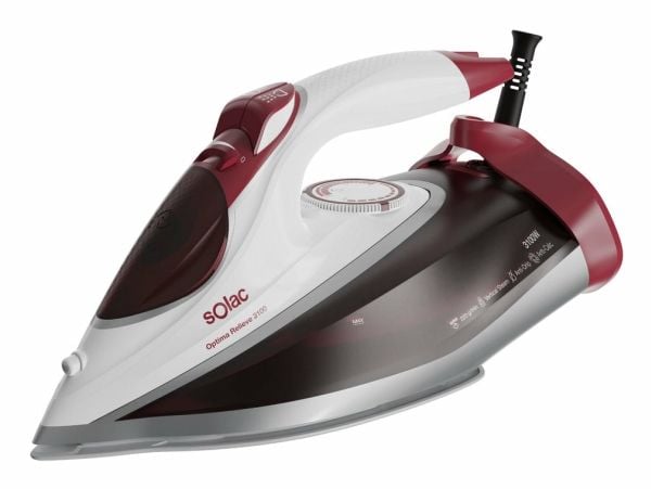 Solac Optima Relieve 3100, Höyrysilitysrauta, Keraaminen pohjalevy, -, 2, 220 g/min, Punainen, Valkoinen, 50 g/min