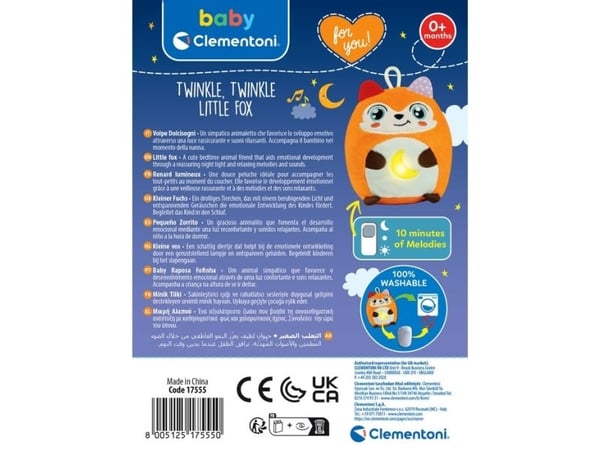 Clementoni Disney Baby 17555, Rev, Gir fra seg lyd, LR44, Batterier medfølger