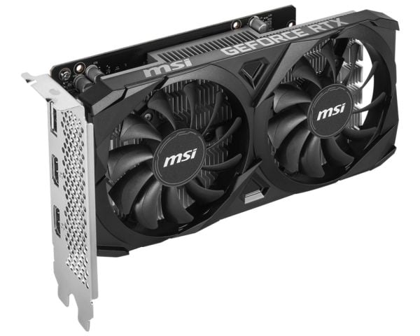 MSI GeForce RTX 3050 VENTUS 2X E 6G OC - Grafikkort - GF RTX 3050 - 6 GB GDDR6 - PCIe 4.0 x16 - 2 x HDMI, DisplayPort