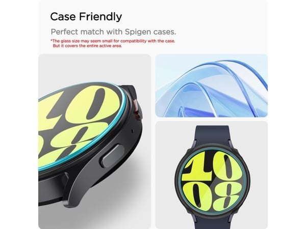 Spigen GLAS.tR EZ Fit, Skjermbeskytter, SmartWatch, Transparent, Samsung, Galaxy Watch 7 (40 mm), Herdet glass