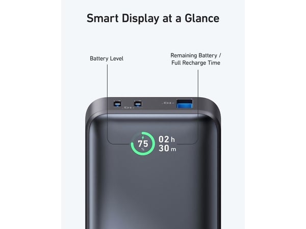 Anker PowerCore 533 - Strømbank - 10000 mAh - 30 watt - 3 A (USB-C) - svart