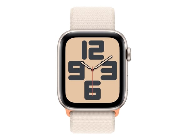 Smartwatch Apple Watch SE GPS 44mm måneskinn aluminium + sportsreim