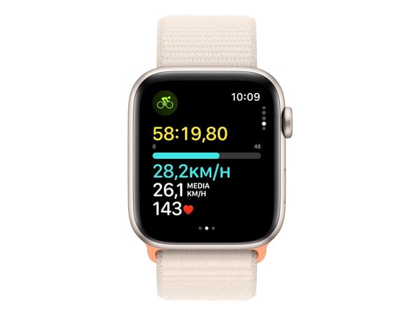 Apple Watch SE GPS 44mm moonlight alumiini älykello + urheiluhihna