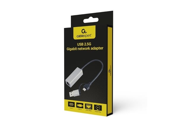 Cablexpert - Nettverksadapter - USB 3.1 Gen 1 - 10/100/1000/2500Base-T x 1 - romgrå