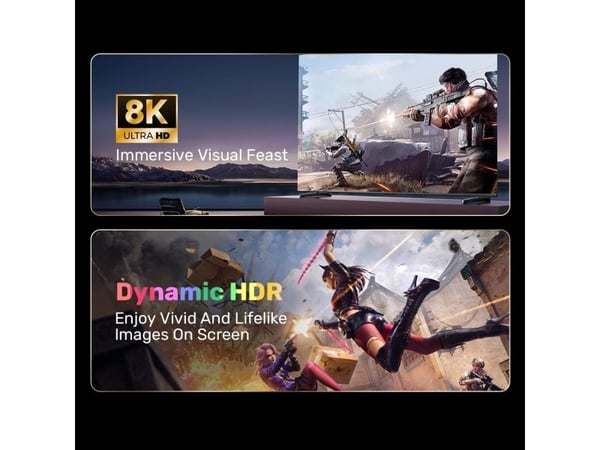 Unitek - DisplayPort-kabel - DisplayPort (hann) til DisplayPort (hann) - DisplayPort 1.4 - 1 m - 4K 120 Hz støtte, 8K 60Hz støtte, 2 K 240 Hz (2560...