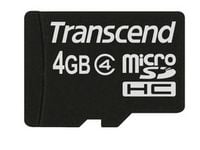 Transcend - Flashminnekort - 4 GB - Class 4 - microSDHC