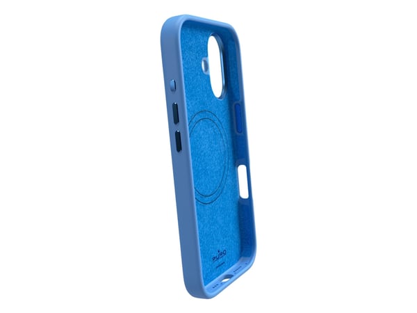 Puro Icon Mag Mag Pro MagSafe silikonikotelo iPhone 16:lle - sininen