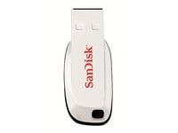SanDisk Cruzer Blade - USB-flashstasjon - 16 GB - USB 2.0 - hvit