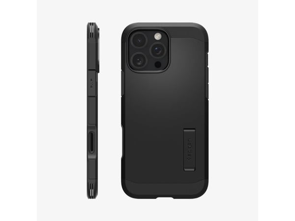 Spigen Tough Armor T AI MagFit - Bagsidecover til mobiltelefon - MagSafe-kompatibilitet - termoplastisk polyuretan (TPU), polykarbonat (PC) - sort ...