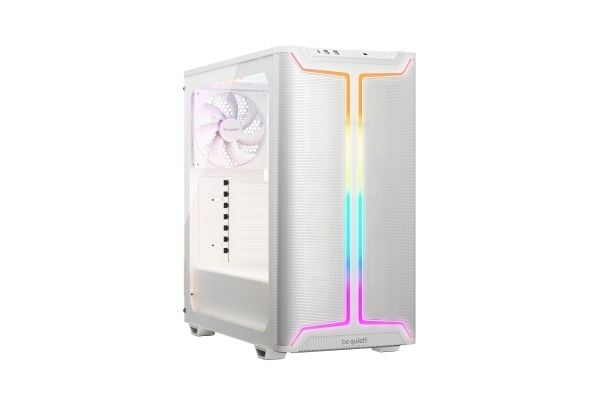 be quiet! Pure Base 501 DX - Midi-tårn - ATX - sidepanel med vindu (herdet glass) - ingen strømforsyning (ATX / PS/2) - hvit - USB/lyd
