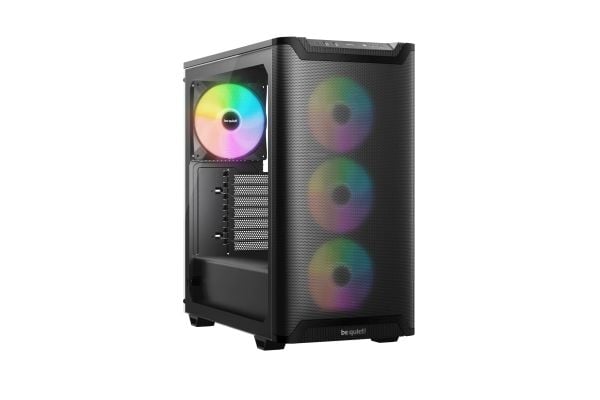 be quiet! Pure Base 501 LX - Midi-tårn - ATX - sidepanel med vindu (herdet glass) - ingen strømforsyning (ATX / PS/2) - svart - USB/lyd