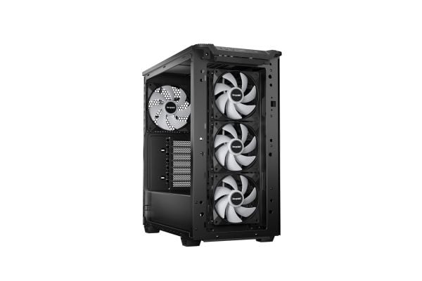 be quiet! Pure Base 501 LX - Midi-tårn - ATX - sidepanel med vindu (herdet glass) - ingen strømforsyning (ATX / PS/2) - svart - USB/lyd