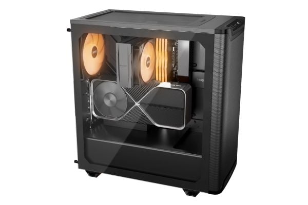 be quiet! Pure Base 501 LX - Midi-tårn - ATX - sidepanel med vindu (herdet glass) - ingen strømforsyning (ATX / PS/2) - svart - USB/lyd