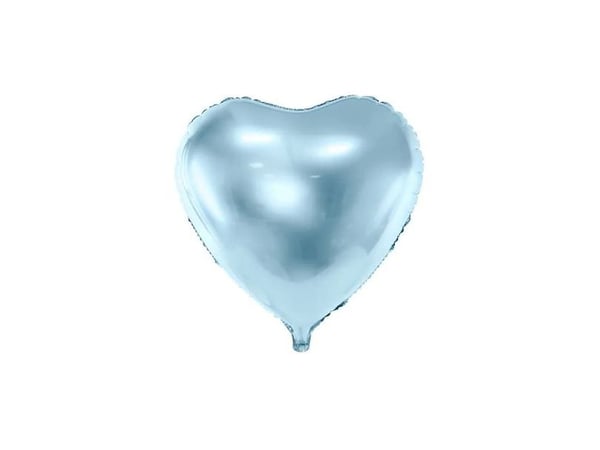 Lyseblå hjerte folieballon