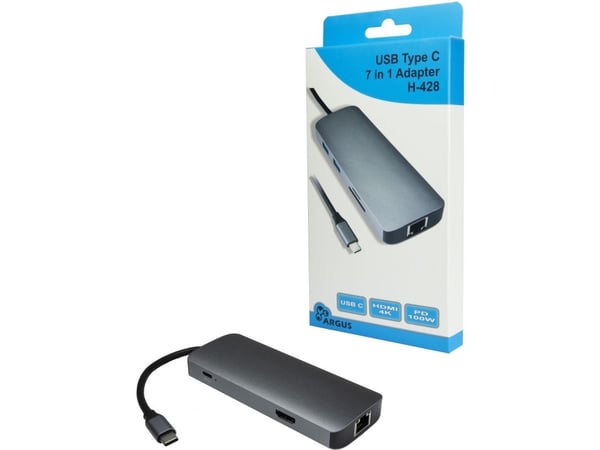 USB-C-telakointiasema Argus 7-i-1