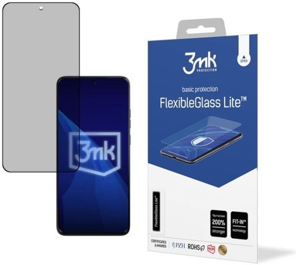 3MK FlexibleGlass Lite, Motorola, ThinkPhone25, Slagtålig, Reptålig, Svart, Transparent, 1 styck