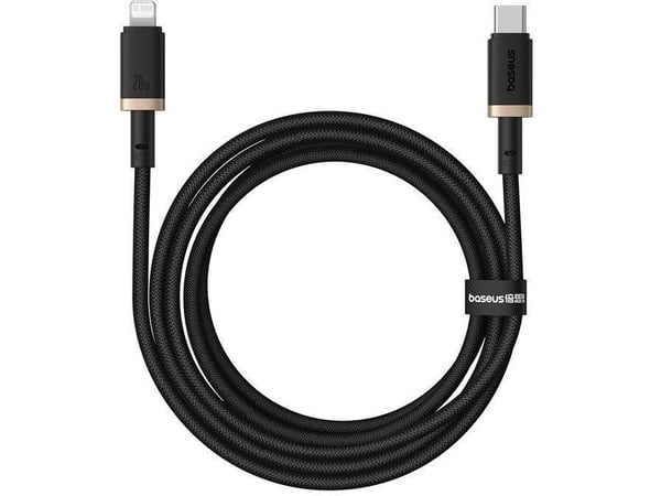 USB-C til Lightning-kabel Baseus Dura Series 20W 2.4A 2 m gull/svart P10377800U01-02