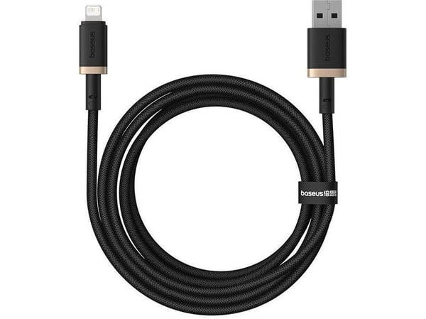 Baseus Dura hurtigladekabel type A til IP 2.4A 2 m svart, gull (P10377801U01-02)