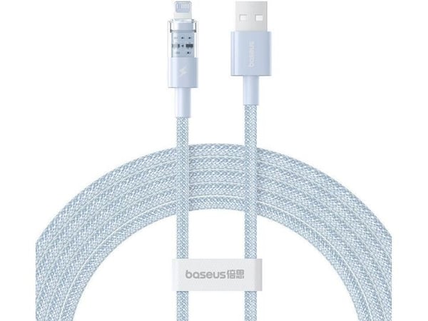Baseus Gem USB til IP 2.4A hurtigladekabel 2 m blå (P10373003311-01)