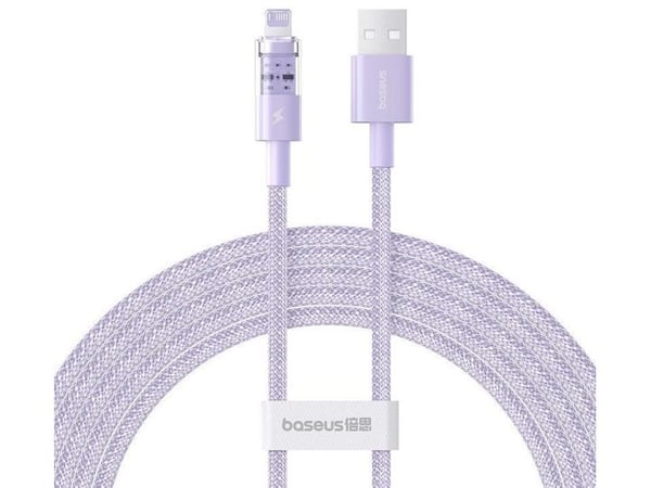 Baseus Gem USB til IP hurtigladekabel 2,4A 2 m lilla (P10373003511-01)
