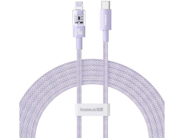 Baseus Gem USB-C til Lightning-kabel, 20W, 2.4A, 2 m, lilla P10373001511-01