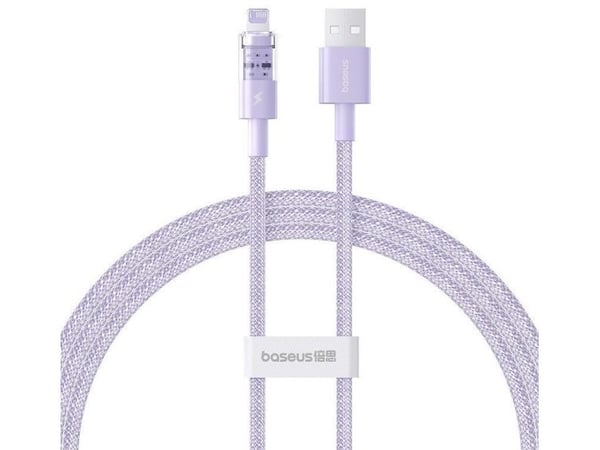Baseus Gem USB til IP hurtigladekabel 2.4A 1 m lilla (P10373003511-00)