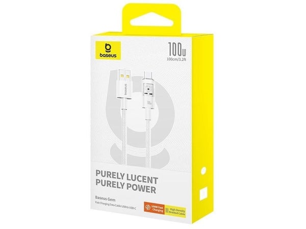 Baseus Gem USB-A til USB-C-kabel 100W 5A 1 m hvit P10373002211-00