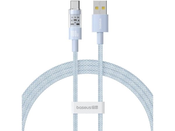 USB-A til USB-C-kabel Baseus Gem 100W 5A 1 m blå P10373002311-00