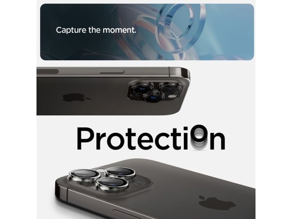 Spigen GLAS.tR EZ Fit Optik Pro, Apple, iPhone 15 Pro / 15 Pro Max / 14 Pro / 14 Pro Max, Naarmuuntumisenkestävä, Läpinäkyvä, 2 kpl