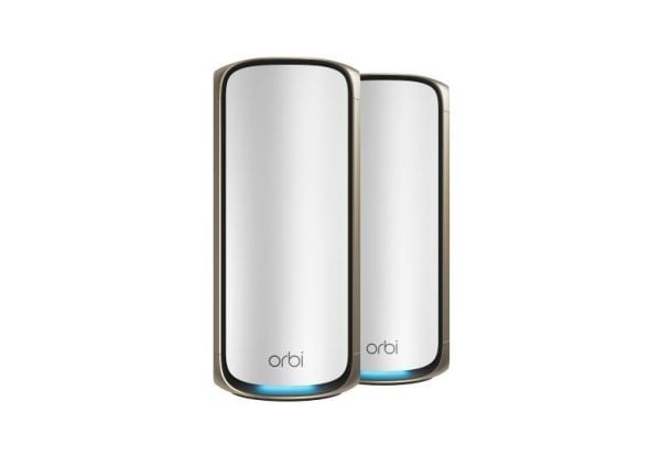 NETGEAR Orbi 970 Series RBE972S - Wi-Fi-system - (ruter, utvider) - inntil 5400 kvadratfot - maske 10GbE, 2.5GbE, Wi-Fi 7 Quad-Band