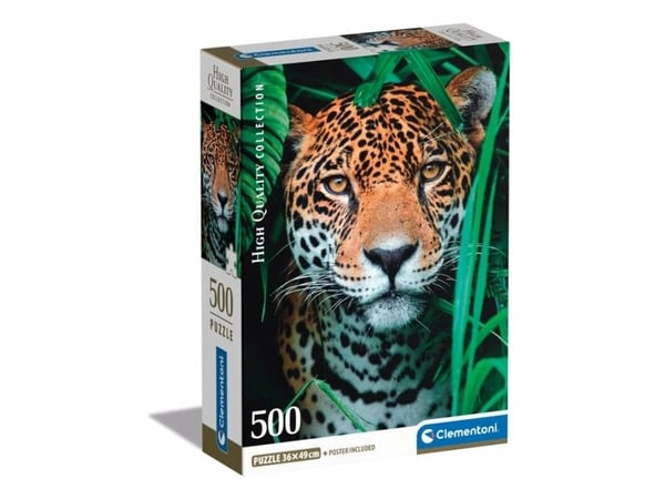 Clementoni High Quality Collection Jaguar in the Jungle, 500 stykker, Dyr, 18 år