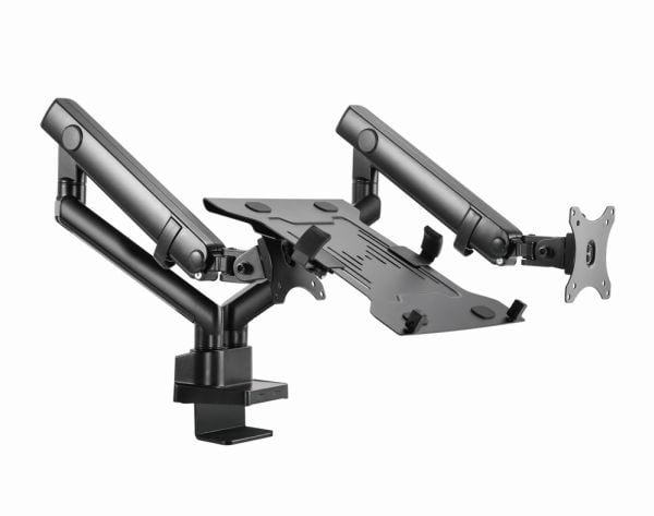 Gembird MA-DA3-02 - Monteringssats (montering på skrivbord) - justerbar arm - för bildskärm/bärbar dator - aluminium, stål, plast - skärmstorlek: u...