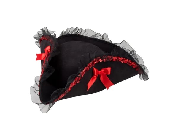 Boland 81933, Hatt til kostyme, Voksen, Hunkjønn, Polyester, Sort, Rød, 140 g