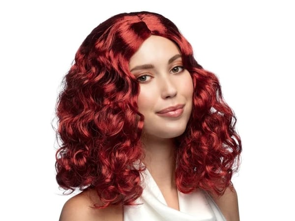Boland 86424, Maskeradperuk, Vuxen, Honkoppling, Polyester, Röd, 250 g