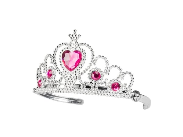 Boland 8712026440792, Maskeradtiara, Barn, Honkoppling, Polypropylen (PP), Polystyren, Rosa, Silver, 150 mm