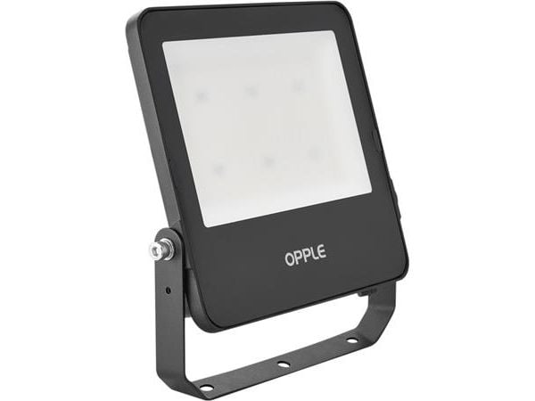OPPLE Lighting LEDFlood-E3 Re246-70W-830-BL, Sort, IP66, Aluminium, Polykarbonat (PC), Herdet glass, I, IK07, 1 m