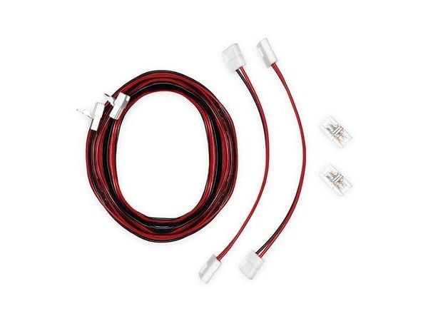 Tilbehør til LEDstrip COB 5W IP20. 2 Stk konnektor, 2 Stk mellemkabel, 2 Stk 2m start kabel