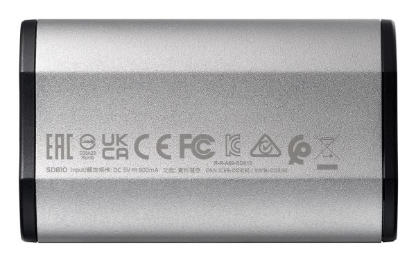 ADATA SD810 - SSD - 1 TB - ekstern (bærbar) - USB 3.2 Gen 2 (USB-C kontakt) - sølvgrå