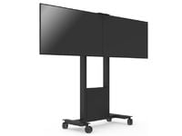 SMS Func Mobile Video Conference - Vogn - for 2 LCD-skjermer / CPU / kamera - svart - skjermstørrelse: 46"-65"