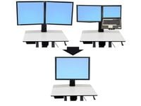 Ergotron WorkFit - Conversion kit - monteringskomponent (svingtapp, kontaktplate) - for LCD-skjerm - Dual eller LCD & Laptop til Single HD - skjerm...
