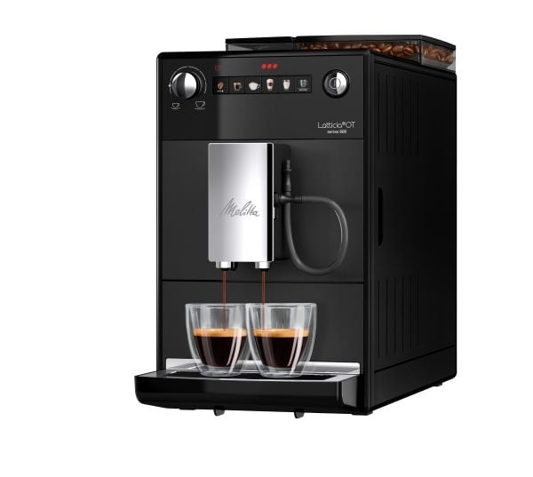 Melitta Latticia OT F300-100, Espressomaskin, 1,5 L, Kaffebønner, Innebygd kvern, 1450 W, Sort