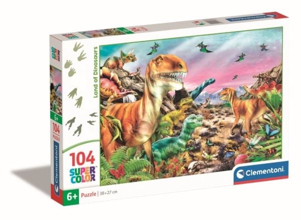 Clementoni Clementoni Puzzle 104el Super Dinosaur Land 25768