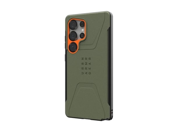 Urban Armor Gear Civilian, suojakuori, Samsung, Galaxy S25 Ultra, 17,3 cm (6.8"), Oliven, oranssi