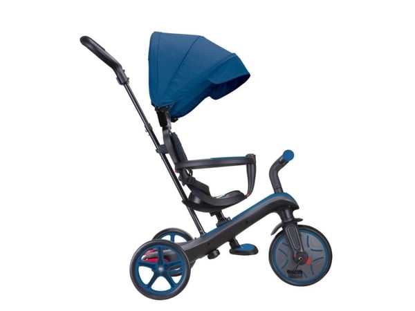 Globber Explorer Trike 4in1, Gutt/Jente, Front trekk, Rett opp, Barn, Solide hjul, Blå