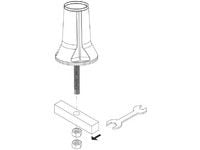 Neomounts FPMA-D97GROMMET - Monteringskomponent (kausemontering) - for LCD-skjerm - sølv - skrivebord - for NewStar FPMA-D975, Full Motion Dual Des...