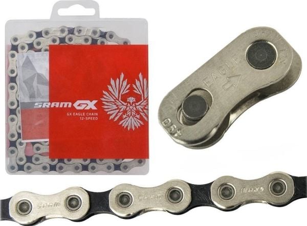 SRAM GX Eagle, Polkupyöräketju, Nikkeli, Musta, Hopea, SRAM Eagle, SRAM Eagle