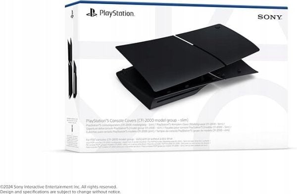 Sony - Dekselsett for spillkonsoll - midnatts sort - for PlayStation 5 Slim