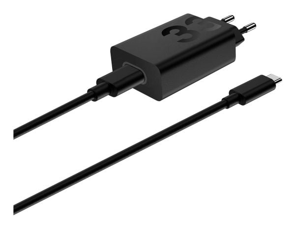 Motorola Turbopower - Strømadapter - 33 watt - 3 A - Fast Charge (USB) - på kabel: USB-A - matt svart - Europa