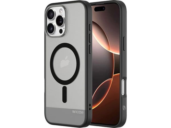 Incase - Baksidedeksel for mobiltelefon - smal - MagSafe-samsvar - termoplast-polyuretan (TPU), polykarbonat - svart - for Apple iPhone 16 Pro