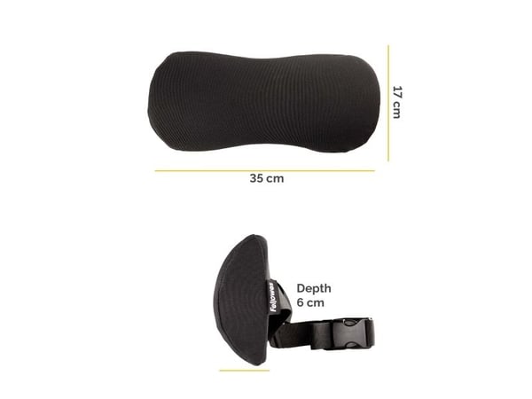 Fellowes Breyta Lumbar Cushion Back Support For Office Chair Black - 100119853